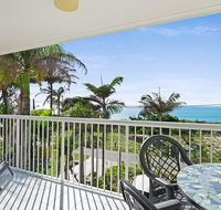 Views of Moreton Island from balcony at Beachside Haven Rickman Pde Woorim - Internet Find