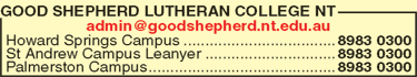 Good Shepherd Lutheran College NT - Renee 6