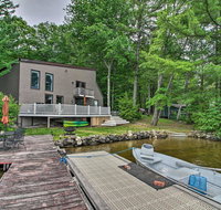 Lakefront Weare House with Private Dock  Fire Pit